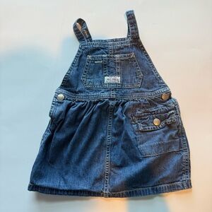 Baby girls Vintage polo Denim Overall Dress Size 3-6 months